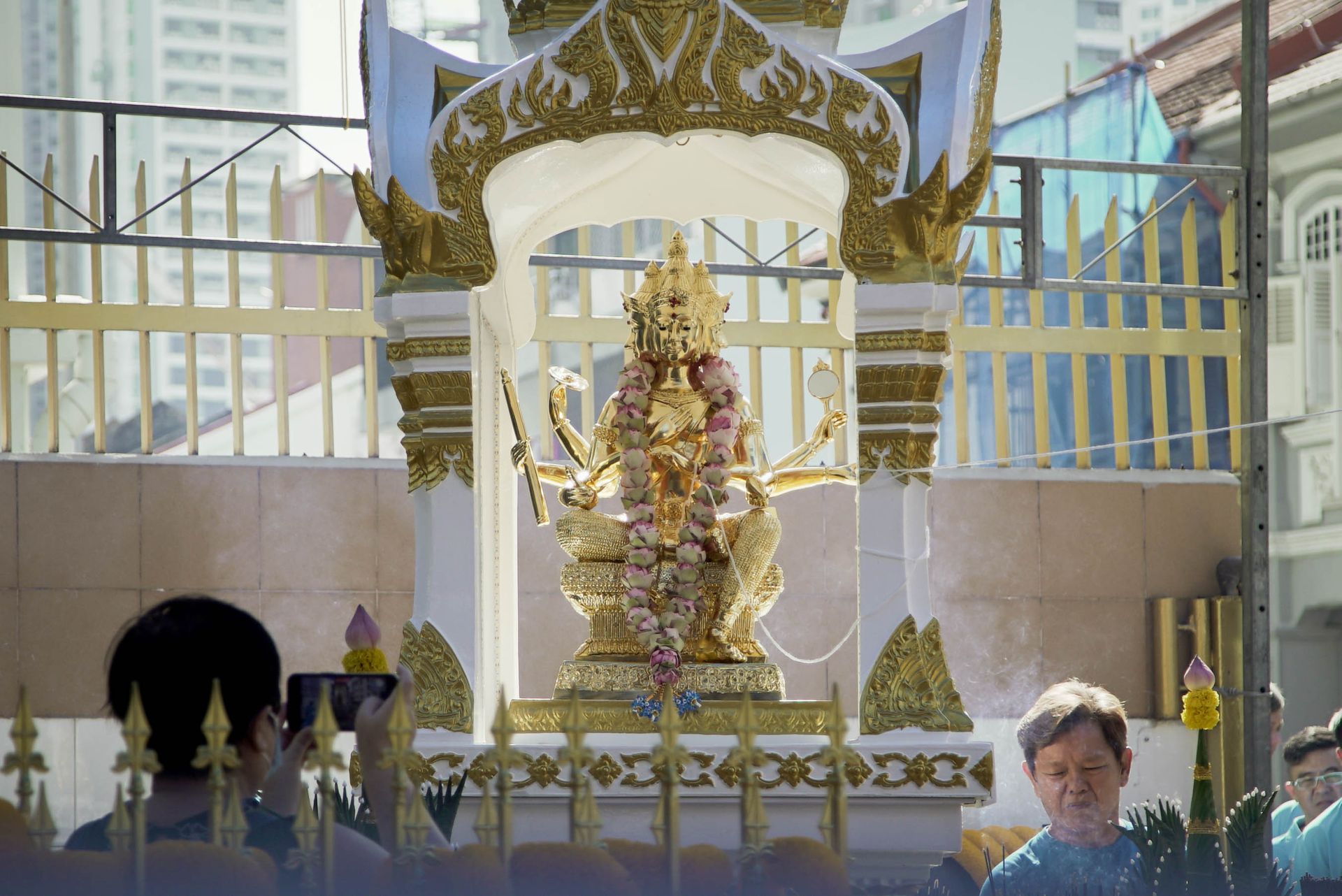 Four Face Buddha (Phra Phrom) at Leong San See Temple