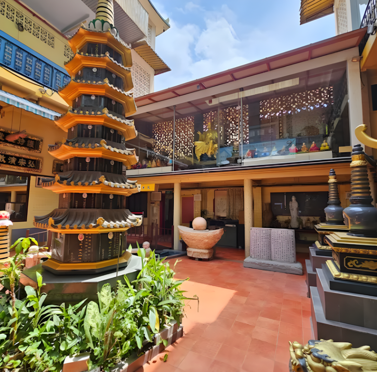 Inside Leong San Buddhist Temple